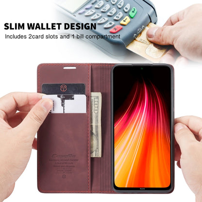 For Xiaomi Redmi Note 8 CaseMe-013 Multifunctional Horizontal Flip Leather Case with Card Slot & Holder & Wallet(Wine Red) - Xiaomi Cases by CaseMe | Online Shopping South Africa | PMC Jewellery | Buy Now Pay Later Mobicred