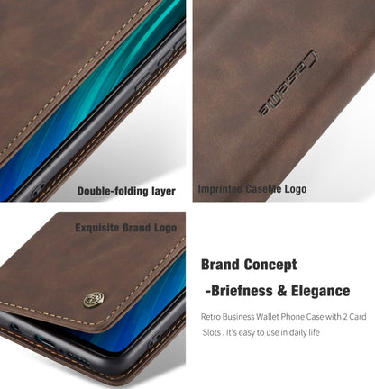 For Xiaomi Redmi Note 8 Pro CaseMe-013 Multifunctional Horizontal Flip Leather Case with Card Slot & Holder & Wallet(Coffee) - Xiaomi Cases by CaseMe | Online Shopping South Africa | PMC Jewellery | Buy Now Pay Later Mobicred