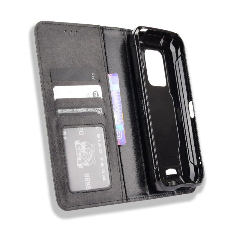 For Doogee S59 / S59 Pro Magnetic Buckle Retro Crazy Horse Texture Horizontal Flip Leather Case with Holder & Card Slots & Photo Frame(Black) - More Brand by PMC Jewellery | Online Shopping South Africa | PMC Jewellery | Buy Now Pay Later Mobicred