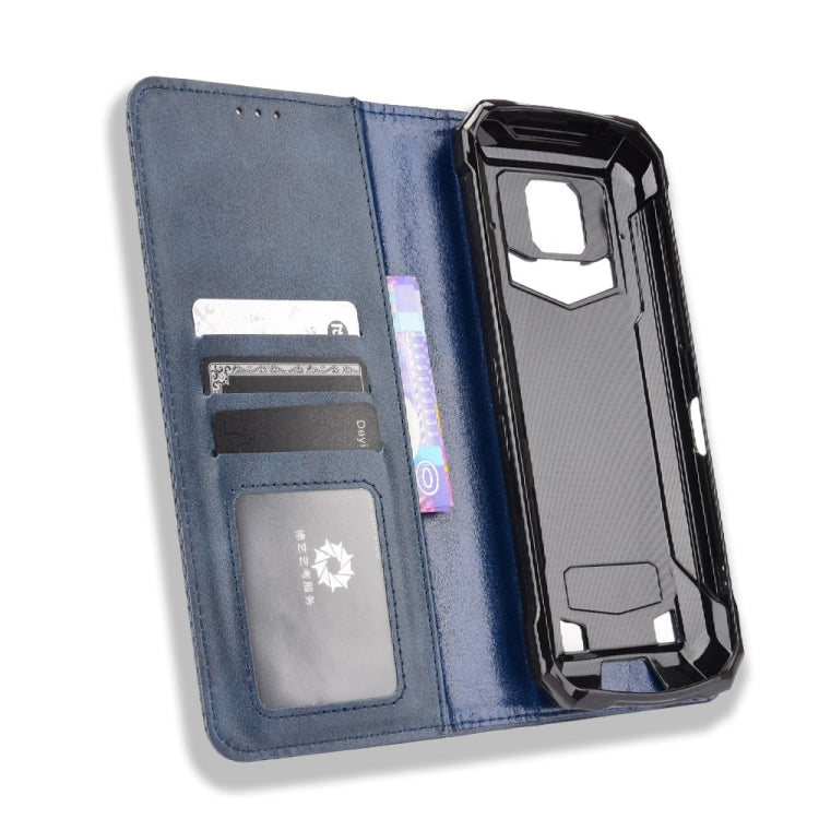 For Doogee S88 Plus / S88 Pro Magnetic Buckle Retro Crazy Horse Texture Horizontal Flip Leather Case with Holder & Card Slots & Photo Frame(Blue) - More Brand by PMC Jewellery | Online Shopping South Africa | PMC Jewellery | Buy Now Pay Later Mobicred