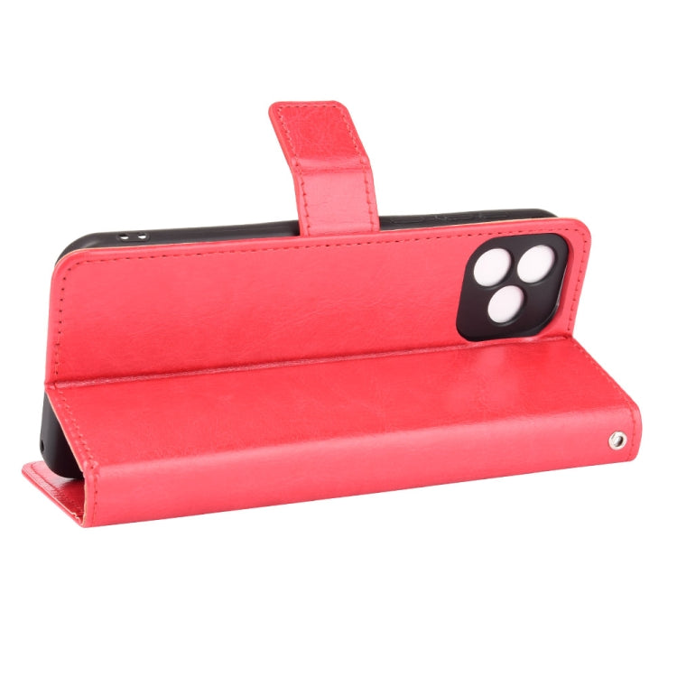 For Blackview Oscal C20 Crazy Horse Texture Horizontal Flip Leather Case with Holder & Card Slots & Lanyard(Red) - More Brand by PMC Jewellery | Online Shopping South Africa | PMC Jewellery | Buy Now Pay Later Mobicred