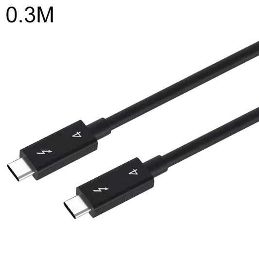 USB-C / Type-C Male to USB-C / Type-C Male Multi-function Transmission Cable for Thunderbolt 4, Cable Length:0.3m(Black) - Cable & Adapters by PMC Jewellery | Online Shopping South Africa | PMC Jewellery | Buy Now Pay Later Mobicred