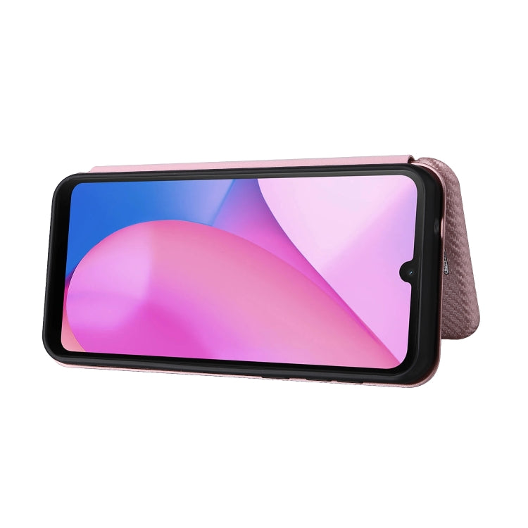 For Blackview Oscal C20 Carbon Fiber Texture Horizontal Flip Leather Phone Case with Card Slot(Pink) - More Brand by PMC Jewellery | Online Shopping South Africa | PMC Jewellery | Buy Now Pay Later Mobicred