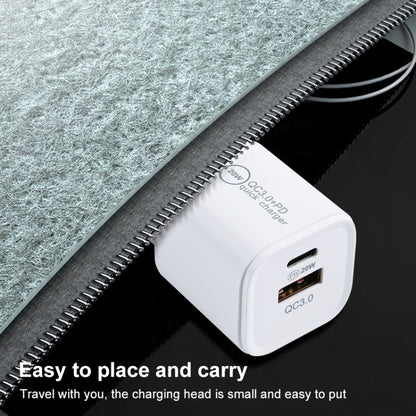 20WACB 20W QC3.0 + PD Quick Charger, Plug Specification:EU Plug(White) - USB Charger by PMC Jewellery | Online Shopping South Africa | PMC Jewellery | Buy Now Pay Later Mobicred