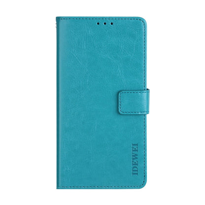 For Oukitel C25 idewei Crazy Horse Texture Leather Phone Case with Holder & Card Slots & Wallet(Sky Blue) - More Brand by idewei | Online Shopping South Africa | PMC Jewellery | Buy Now Pay Later Mobicred