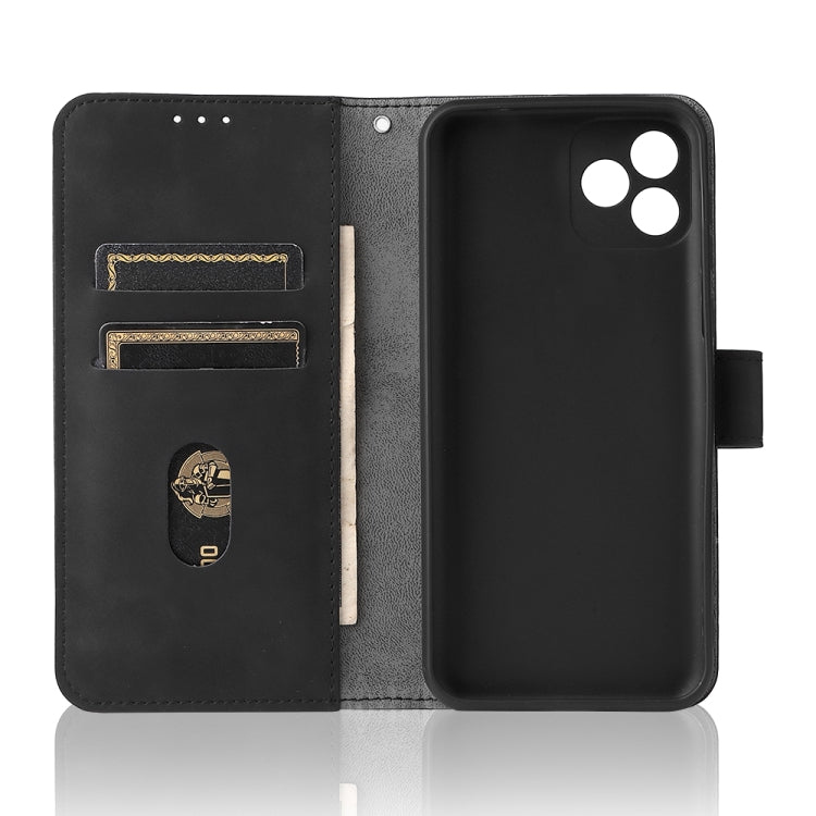 For Blackview Oscal C20 Solid Color Skin Feel Magnetic Buckle Horizontal Flip PU Phone Case(Black) - More Brand by PMC Jewellery | Online Shopping South Africa | PMC Jewellery | Buy Now Pay Later Mobicred