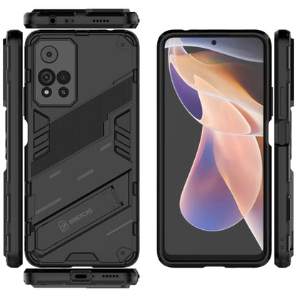 For Xiaomi Redmi Note 11 Pro / Note 11 Pro+ Punk Armor 2 in 1 PC + TPU Shockproof Phone Case with Invisible Holder(Black) - Xiaomi Cases by PMC Jewellery | Online Shopping South Africa | PMC Jewellery