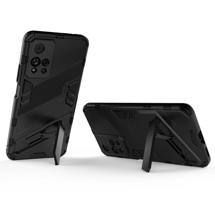 For Xiaomi Redmi Note 11 Pro / Note 11 Pro+ Punk Armor 2 in 1 PC + TPU Shockproof Phone Case with Invisible Holder(Black) - Xiaomi Cases by PMC Jewellery | Online Shopping South Africa | PMC Jewellery