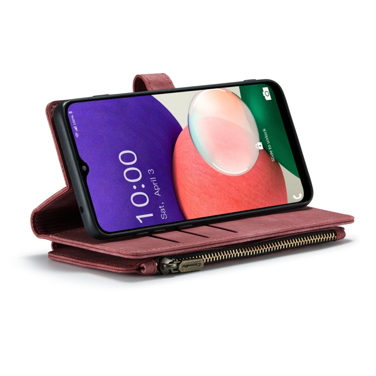 For Samsung Galaxy A22 5G CaseMe-C30 Multifunctional Horizontal Flip PU + TPU Phone Case(Red) - Galaxy Phone Cases by CaseMe | Online Shopping South Africa | PMC Jewellery | Buy Now Pay Later Mobicred