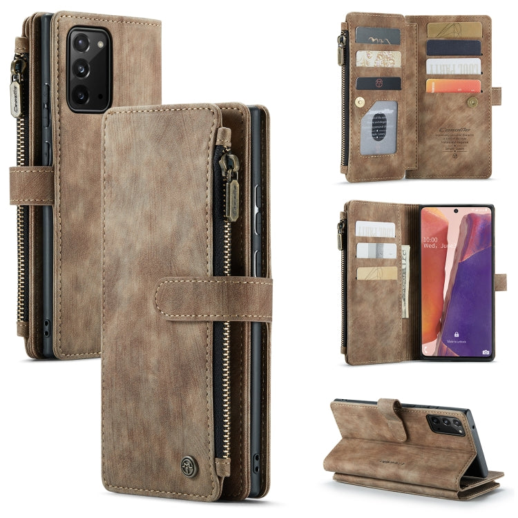 For Samsung Galaxy Note20 CaseMe-C30 Multifunctional Horizontal Flip PU + TPU Phone Case(Brown) - Galaxy Note20 Cases by CaseMe | Online Shopping South Africa | PMC Jewellery | Buy Now Pay Later Mobicred