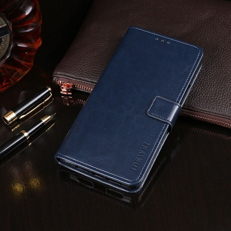 For Cubot X50 idewei Crazy Horse Texture Leather Case with Holder & Card Slots & Wallet(Blue) - More Brand by idewei | Online Shopping South Africa | PMC Jewellery | Buy Now Pay Later Mobicred