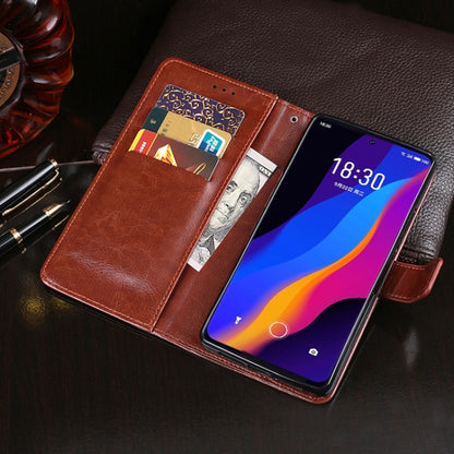 For Meizu 18x idewei Crazy Horse Texture Leather Case with Holder & Card Slots & Wallet(Blue) - Meizu by idewei | Online Shopping South Africa | PMC Jewellery | Buy Now Pay Later Mobicred