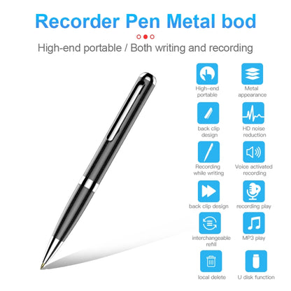 Q96 Intelligent HD Digital Noise Reduction Recording Pen, Capacity:4GB(Black) - Recording Pen by PMC Jewellery | Online Shopping South Africa | PMC Jewellery | Buy Now Pay Later Mobicred