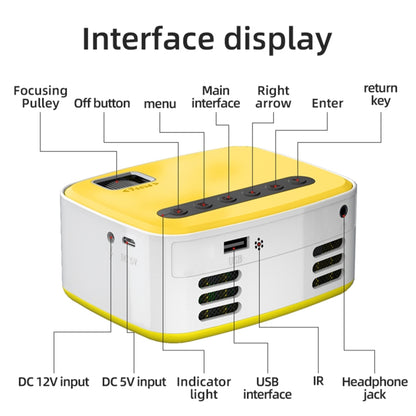 T20 320x240 400 Lumens Portable Home Theater LED HD Digital Projector, Same Screen Version, UK Plug(Black White) - LED Projector by PMC Jewellery | Online Shopping South Africa | PMC Jewellery | Buy Now Pay Later Mobicred