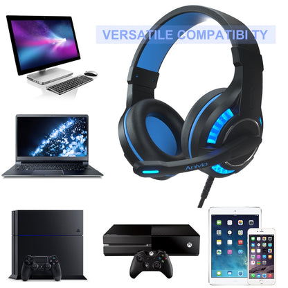 SADES MH603 3.5mm Port Adjustable Gaming Headset with Microphone(Black Blue) - Multimedia Headset by SADES | Online Shopping South Africa | PMC Jewellery | Buy Now Pay Later Mobicred