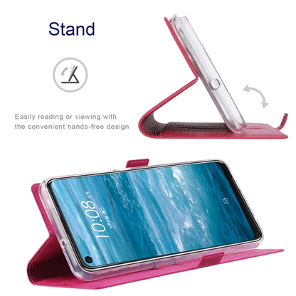 For Sharp Aquos Sense 6 ViLi K Series Magnetic Buckle Horizontal Flip Leather Phone Case(Rose Red) - More Brand by ViLi | Online Shopping South Africa | PMC Jewellery | Buy Now Pay Later Mobicred