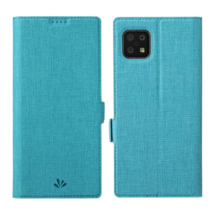 For Sharp Aquos Sense 6 ViLi K Series Magnetic Buckle Horizontal Flip Leather Phone Case(Blue) - More Brand by ViLi | Online Shopping South Africa | PMC Jewellery | Buy Now Pay Later Mobicred