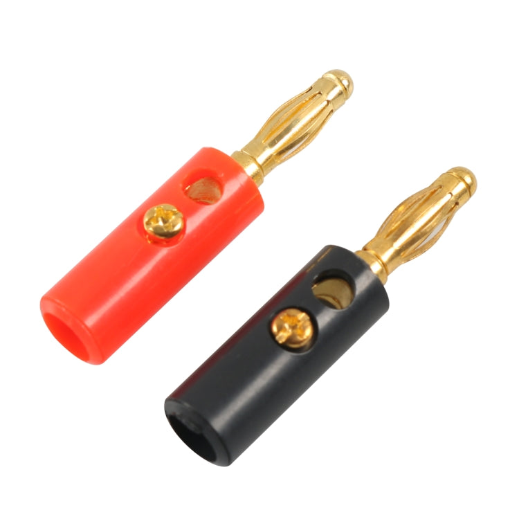 A6549 40 in 1 Car Red and Black Cover Gold-plated 4mm Banana Head Audio Plug - Terminal connectors by PMC Jewellery | Online Shopping South Africa | PMC Jewellery | Buy Now Pay Later Mobicred