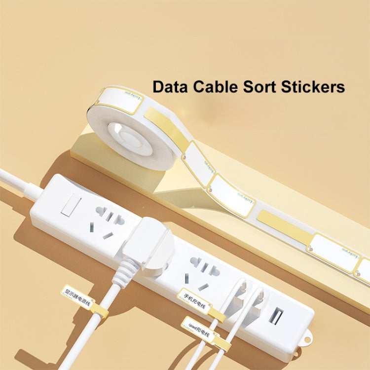 25 x 78mm  90 Sheets Thermal Label Data Cable Sort Stickers For NiiMbot D101 / D11(Yellow) - Printer Accessories by PMC Jewellery | Online Shopping South Africa | PMC Jewellery | Buy Now Pay Later Mobicred