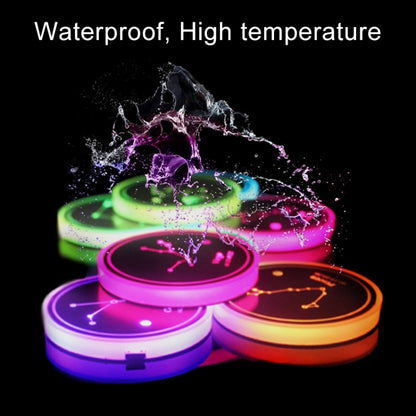 2 PCS Car Constellation Series AcrylicColorful USB Charger Water Cup Groove LED Atmosphere Light(Capricorn) - Car Drink Holders by PMC Jewellery | Online Shopping South Africa | PMC Jewellery | Buy Now Pay Later Mobicred