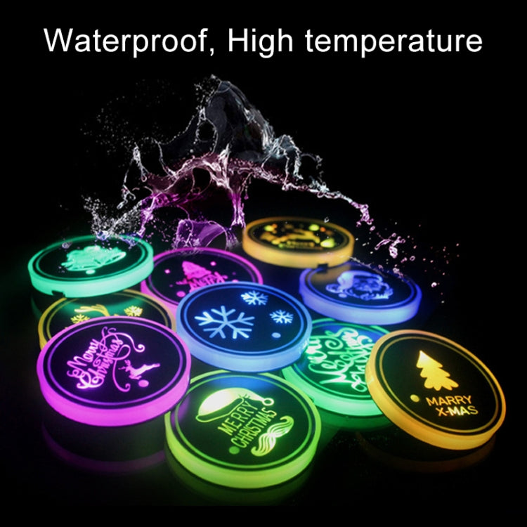 Car AcrylicColorful USB Charger Water Cup Groove LED Atmosphere Light(Santa Claus) - Car Drink Holders by PMC Jewellery | Online Shopping South Africa | PMC Jewellery | Buy Now Pay Later Mobicred