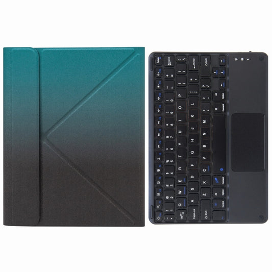 H-102C Touch Bluetooth Keyboard Leather Case with Rear Three-fold Holder For iPad 10.2 2020 & 2019 / Pro 10.5 inch(Dark Night Green) - Universal by PMC Jewellery | Online Shopping South Africa | PMC Jewellery