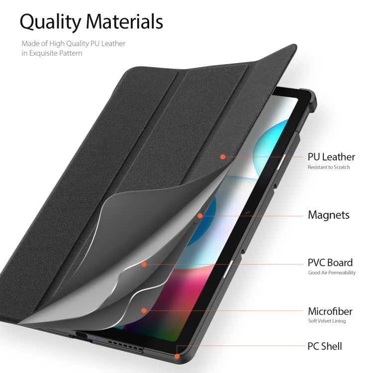 For OPPO Realme Pad 10.4 DUX DUCIS Domo Series Magnetic PU Tablet Case - Realme by DUX DUCIS | Online Shopping South Africa | PMC Jewellery | Buy Now Pay Later Mobicred