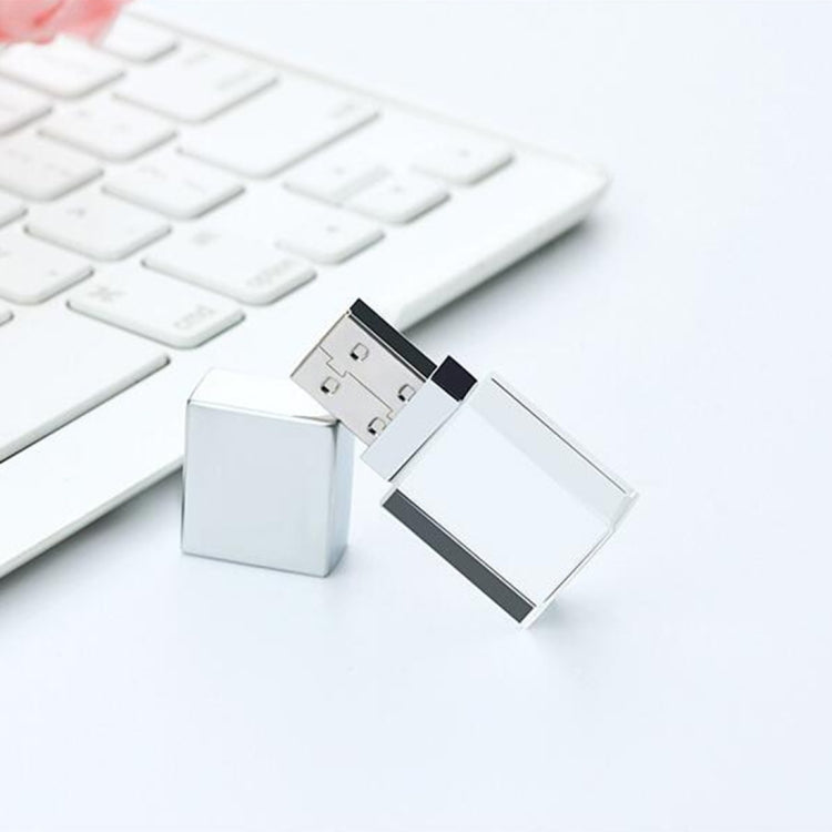 Crystal Flash Light Emitting USB 2.0 Flash Drive Car Music USB Flash Drive, Capacity:64GB(White) - USB Flash Drives by PMC Jewellery | Online Shopping South Africa | PMC Jewellery | Buy Now Pay Later Mobicred