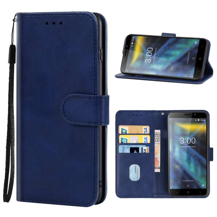 Leather Phone Case For DOOGEE X50L(Blue) - Doogee Cases by PMC Jewellery | Online Shopping South Africa | PMC Jewellery | Buy Now Pay Later Mobicred