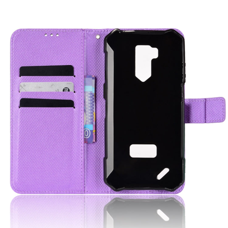 For Ulefone Armor X9 Diamond Texture Leather Phone Case(Purple) - Ulefone Cases by PMC Jewellery | Online Shopping South Africa | PMC Jewellery | Buy Now Pay Later Mobicred