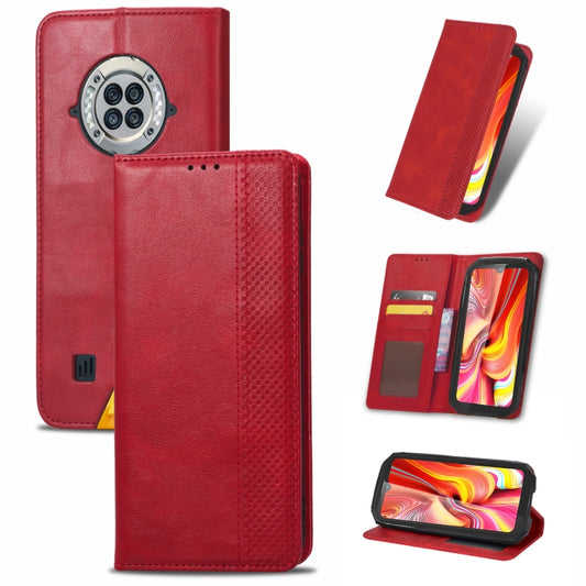 For Doogee S96 Pro Magnetic Buckle Retro Texture Leather Phone Case(Red) - Doogee Cases by PMC Jewellery | Online Shopping South Africa | PMC Jewellery | Buy Now Pay Later Mobicred