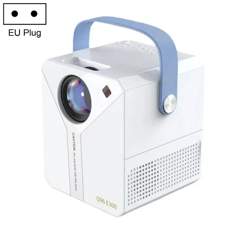 Q96 E300 Intelligent Portable HD 4K Projector, EU Plug, Specification:Android Version(White) - Mini Projector by PMC Jewellery | Online Shopping South Africa | PMC Jewellery | Buy Now Pay Later Mobicred