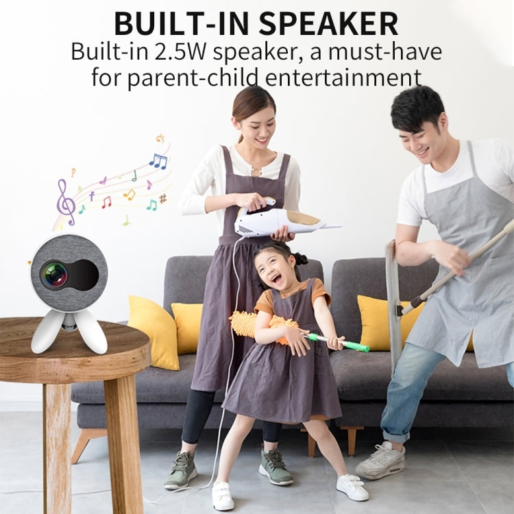 YG220 Same Screen Version Children Projector Mini LED Portable Home Speaker Projector, Plug Type:US Plug(White) - Mini Projector by PMC Jewellery | Online Shopping South Africa | PMC Jewellery | Buy Now Pay Later Mobicred