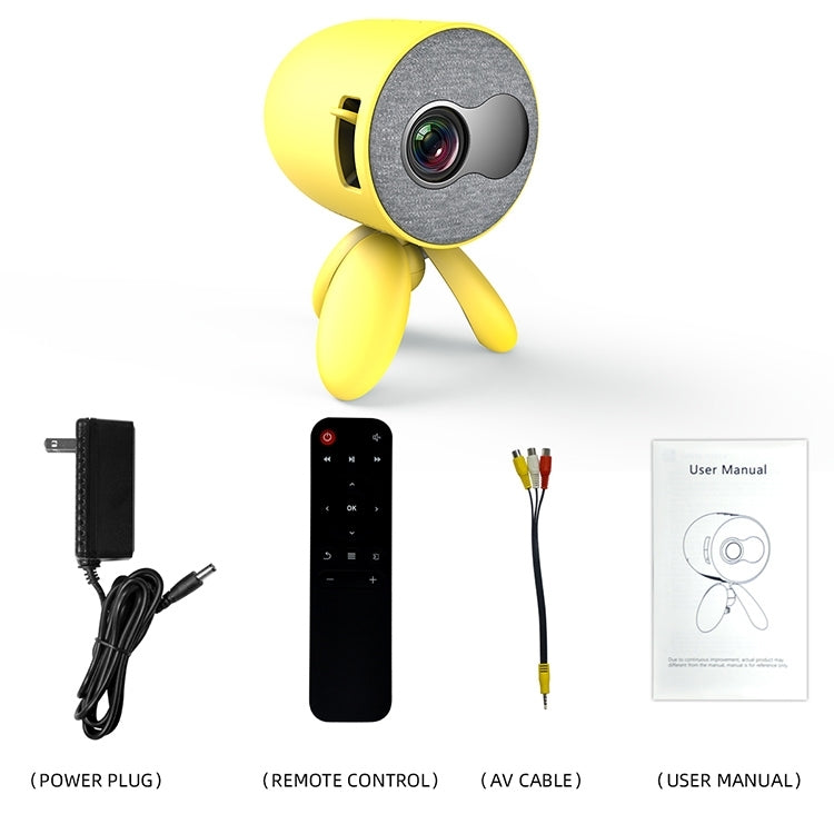 YG220 Same Screen Version Children Projector Mini LED Portable Home Speaker Projector, Plug Type:US Plug(Yellow) - Mini Projector by PMC Jewellery | Online Shopping South Africa | PMC Jewellery | Buy Now Pay Later Mobicred