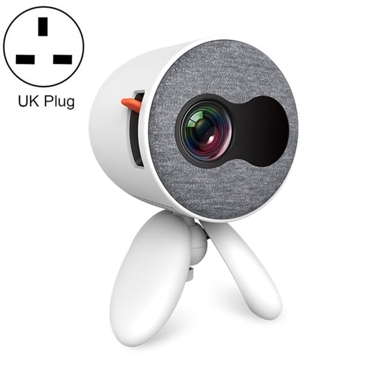 YG220 Same Screen Version Children Projector Mini LED Portable Home Speaker Projector, Plug Type:UK Plug(White) - Mini Projector by PMC Jewellery | Online Shopping South Africa | PMC Jewellery | Buy Now Pay Later Mobicred