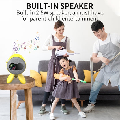 YG220 Same Screen Version Children Projector Mini LED Portable Home Speaker Projector, Plug Type:UK Plug(Yellow) - Mini Projector by PMC Jewellery | Online Shopping South Africa | PMC Jewellery | Buy Now Pay Later Mobicred