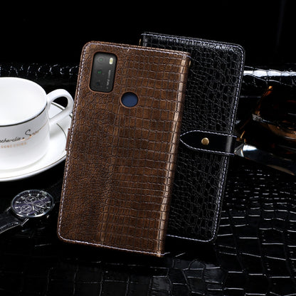 For TCL 20Y idewei Crocodile Texture Horizontal Flip Leather Phone Case(Dark Blue) - More Brand by idewei | Online Shopping South Africa | PMC Jewellery | Buy Now Pay Later Mobicred