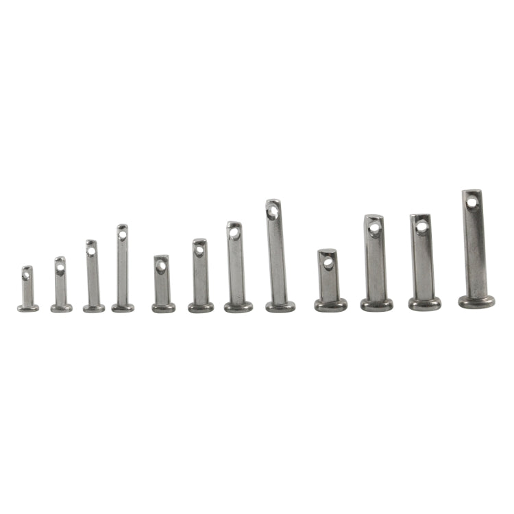 A6829 64 in 1 304 Stainless Steel Flat Head Single Hole Clevis Pins Assortment Kit - Booster Cable & Clip by PMC Jewellery | Online Shopping South Africa | PMC Jewellery | Buy Now Pay Later Mobicred