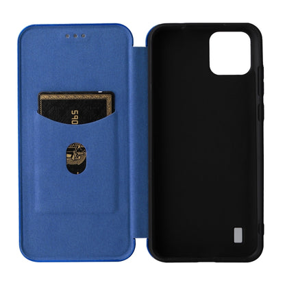 For Blackview A55 Carbon Fiber Texture Horizontal Flip PU Phone Case(Blue) - More Brand by PMC Jewellery | Online Shopping South Africa | PMC Jewellery | Buy Now Pay Later Mobicred