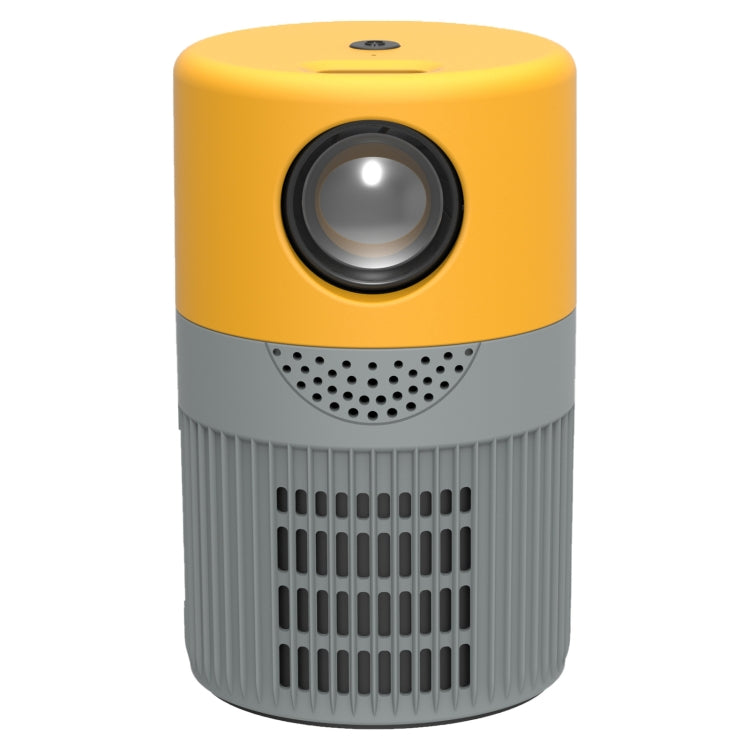 T400 100 inch Screen 3000 Lumens LED Mini Projector, Plug Type:EU Plug(Grey Yellow) - Mini Projector by PMC Jewellery | Online Shopping South Africa | PMC Jewellery | Buy Now Pay Later Mobicred