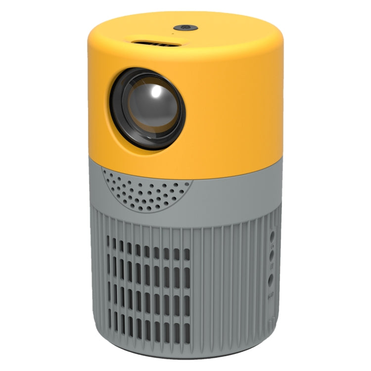 T400 100 inch Screen 3000 Lumens LED Mini Projector, Plug Type:EU Plug(Grey Yellow) - Mini Projector by PMC Jewellery | Online Shopping South Africa | PMC Jewellery | Buy Now Pay Later Mobicred