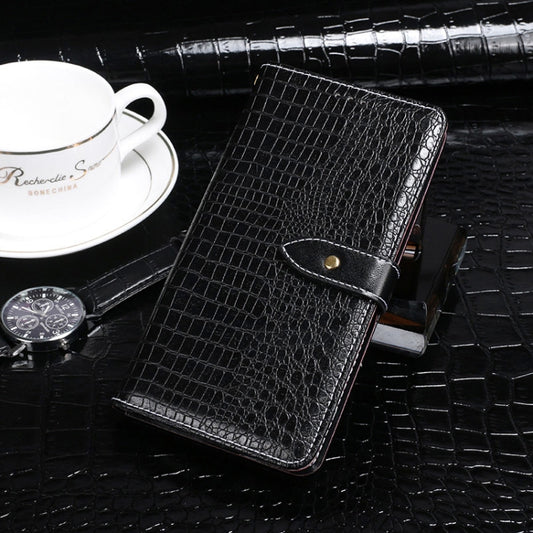 For Blackview A70 Pro idewei Crocodile Texture Leather Phone Case(Black) - More Brand by idewei | Online Shopping South Africa | PMC Jewellery
