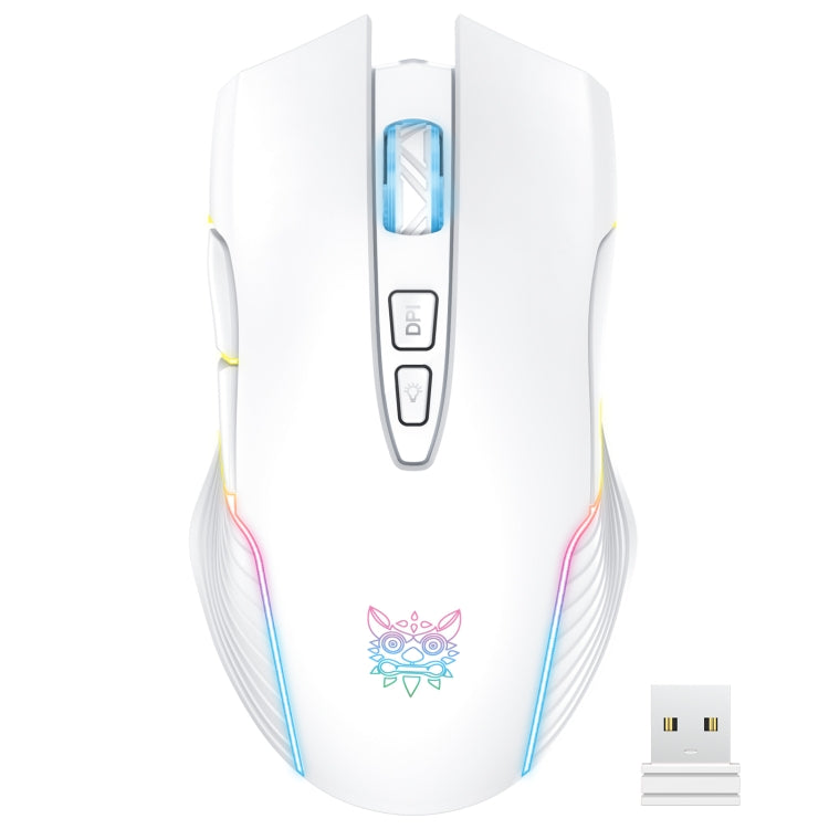 ONIKUMA CW905 2.4G RGB Lighting Wireless Mouse (Grey White) - Wireless Mice by ONIKUMA | Online Shopping South Africa | PMC Jewellery | Buy Now Pay Later Mobicred