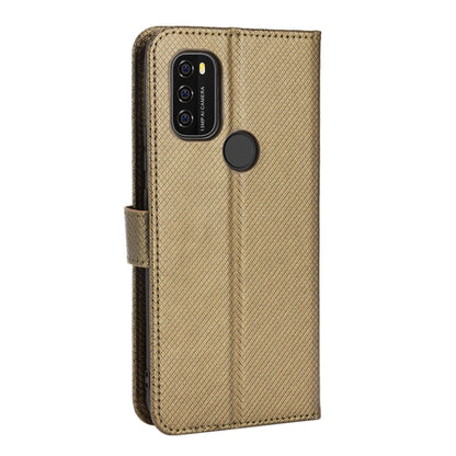 For Blackview A70 2021 Diamond Texture Leather Phone Case(Brown) - More Brand by PMC Jewellery | Online Shopping South Africa | PMC Jewellery | Buy Now Pay Later Mobicred