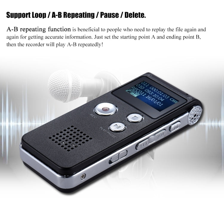 SK-012 4GB USB Dictaphone Digital Audio Voice Recorder with WAV MP3 Player VAR Function(Black) - Other Style by PMC Jewellery | Online Shopping South Africa | PMC Jewellery | Buy Now Pay Later Mobicred