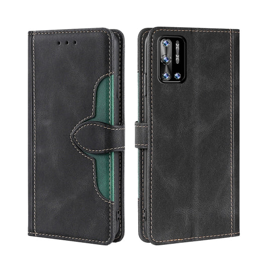 For Doogee N40 Pro Skin Feel Straw Hat Magnetic Buckle Leather Phone Case(Black) - Doogee Cases by PMC Jewellery | Online Shopping South Africa | PMC Jewellery | Buy Now Pay Later Mobicred