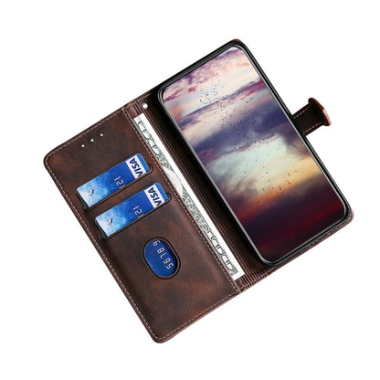 For Doogee N40 Pro Skin Feel Straw Hat Magnetic Buckle Leather Phone Case(Brown) - Doogee Cases by PMC Jewellery | Online Shopping South Africa | PMC Jewellery | Buy Now Pay Later Mobicred