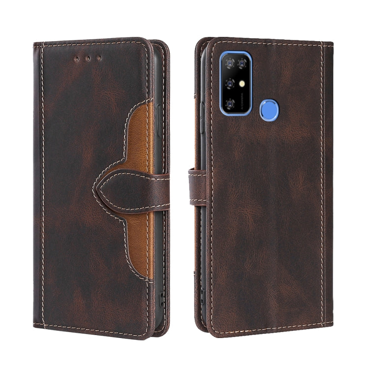 For Doogee X96 Pro Skin Feel Straw Hat Magnetic Buckle Leather Phone Case(Brown) - Doogee Cases by PMC Jewellery | Online Shopping South Africa | PMC Jewellery | Buy Now Pay Later Mobicred