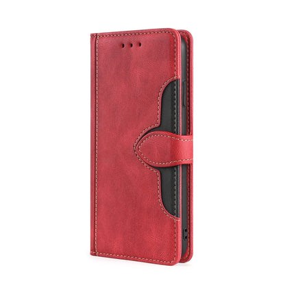 For Blackview A55 Skin Feel Straw Hat Magnetic Buckle Leather Phone Case(Red) - More Brand by PMC Jewellery | Online Shopping South Africa | PMC Jewellery | Buy Now Pay Later Mobicred