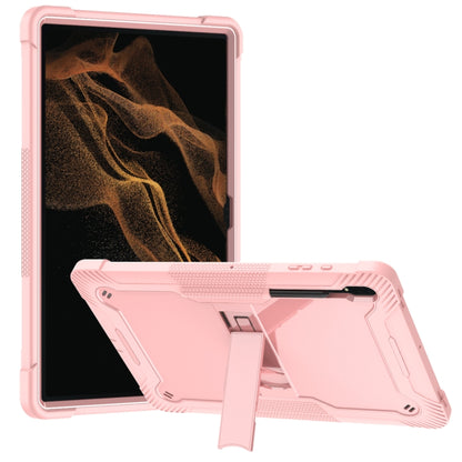 For Samsung Galaxy Tab S9  Ultra / S8 Ultra Silicone + PC Shockproof Protective Tablet Case(Rose Gold) - Galaxy Tab S8 Ultra Cases by PMC Jewellery | Online Shopping South Africa | PMC Jewellery | Buy Now Pay Later Mobicred